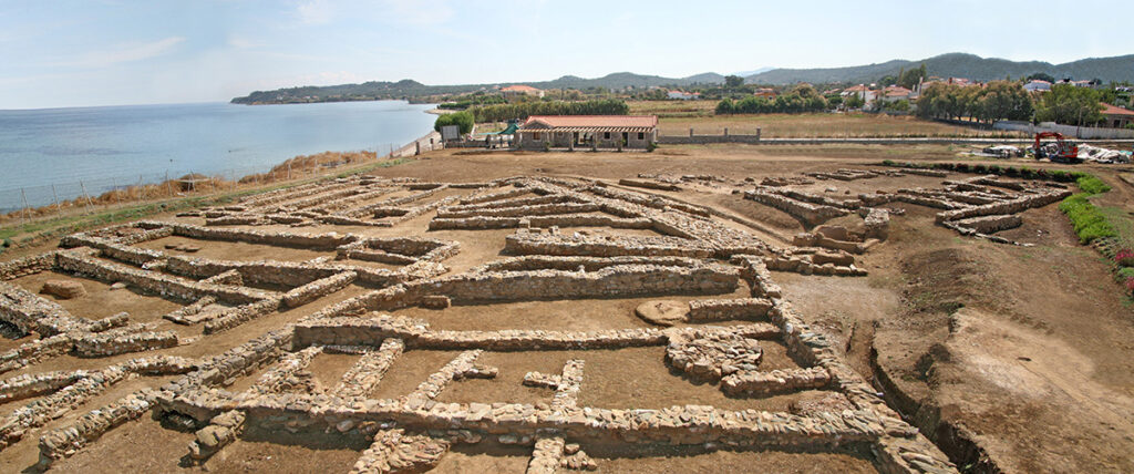 Άποψη του Προϊστορικού Οικισμού της Πρώιμης Εποχής του Χαλκού στους Πύργους Θερμής Μυτιλήνης.